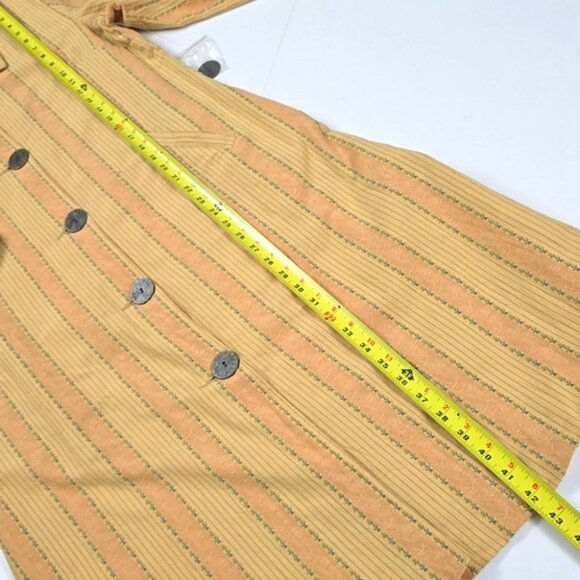 NWT Kit Cornell Womens Button Down Jacket Cotton Boho Vintage Yellow Orange SZ 6 - Picture 15 of 15